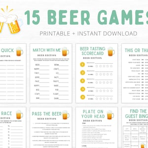 Bierspellen | Barspellen | Pubgames | Bierbingo | Trivia pubs | Nationale bierdag | Bierthemafeest | Happy Hour-spellen | Afdrukbaar bier