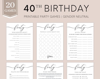 40th Birthday Games | 40th Party Games | 40th Birthday Games Women Men | Born in 1984 Games | 40 Birthday Game | 40th Birthday Printable