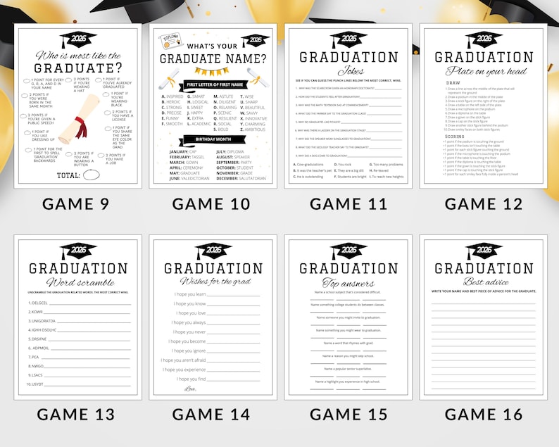 2026 Graduation Games: Fun Graduation Party Activities (Printable) image 5