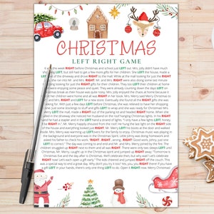 Left Right Christmas Game | Christmas Pass the Prize | Right Left Game | Christmas Party Games | Christmas Game Adults Kids | Printable Game