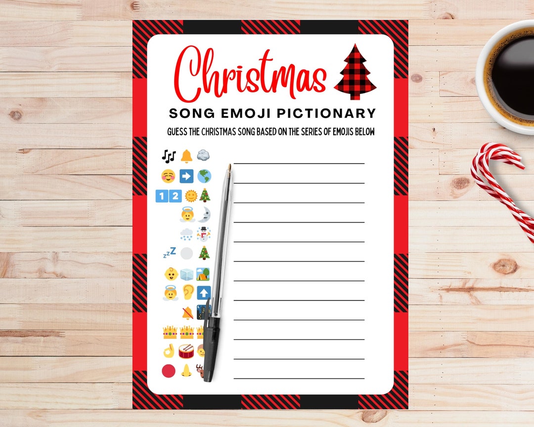 Christmas Carol Emoji Pictionary Christmas Emoji Game - Etsy Australia