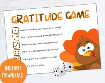 Thanksgiving Gratitude Game | Printable Table Activity (Digital Download)