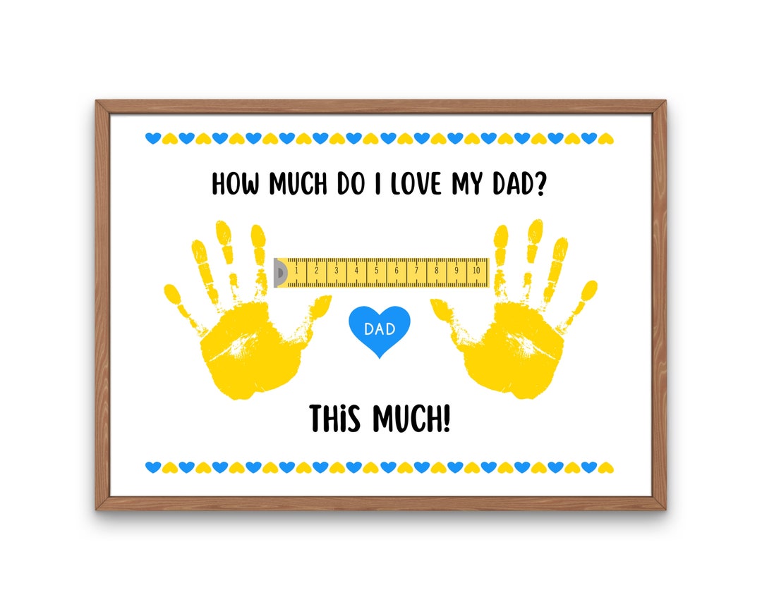 Fathers Day Tape Measure Craft | Fathers Day Handprint Craft | Fathers ...