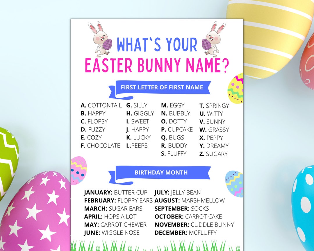 Whats Your Easter Bunny Name  Easter Games  Funny Easter