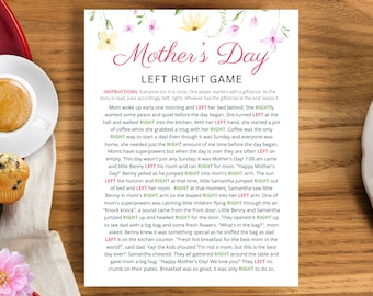 Mother's Day Left Right Game | Fun Family Brunch (Digital Download)