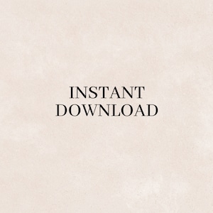 以下が含まれることがあります： 白い背景に「INSTANT DOWNLOAD」というテキストが表示されています。
