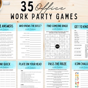 Office Party Games | Work Party Games | Staff Games | Team Meeting Games | Work Happy Hours Games | Staff Appreciation Game | Printable