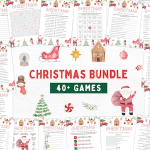 Christmas Games | Christmas Party Games | Christmas Game Bundle | Christmas Games for Adults Kids Families | Fun Christmas Games | Printable