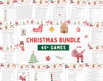 Christmas Games | Christmas Party Games | Christmas Game Bundle | Christmas Games for Adults Kids Families | Fun Christmas Games | Printable