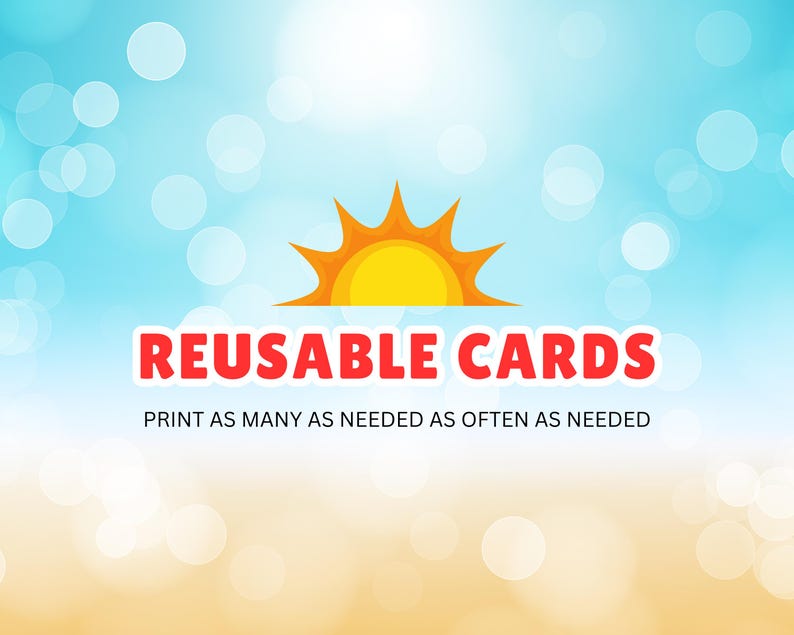 Summer Bingo Game | 50 Printable Cards (Digital Download) image 8