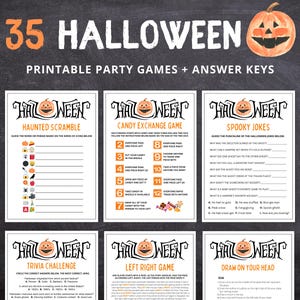 Juegos de Halloween / Juegos de Fiesta de Halloween / Juego de Halloween / Juegos de Halloween Imprimibles / Juegos de Halloween para Adultos Niños / Juegos Imprimibles