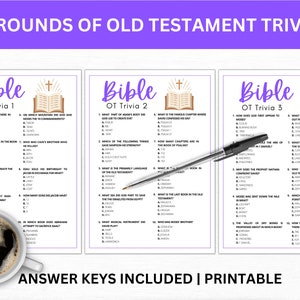 Old Testament Trivia | Bible Trivia | Bible Trivia Game | Bible Games | Christian Games | Bible Games Adults Kids | Church Games | Printable