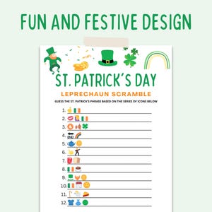 35 St. Patrick's Day Games | Printable Party Bundle (Kids, Teens, Adults) image 4