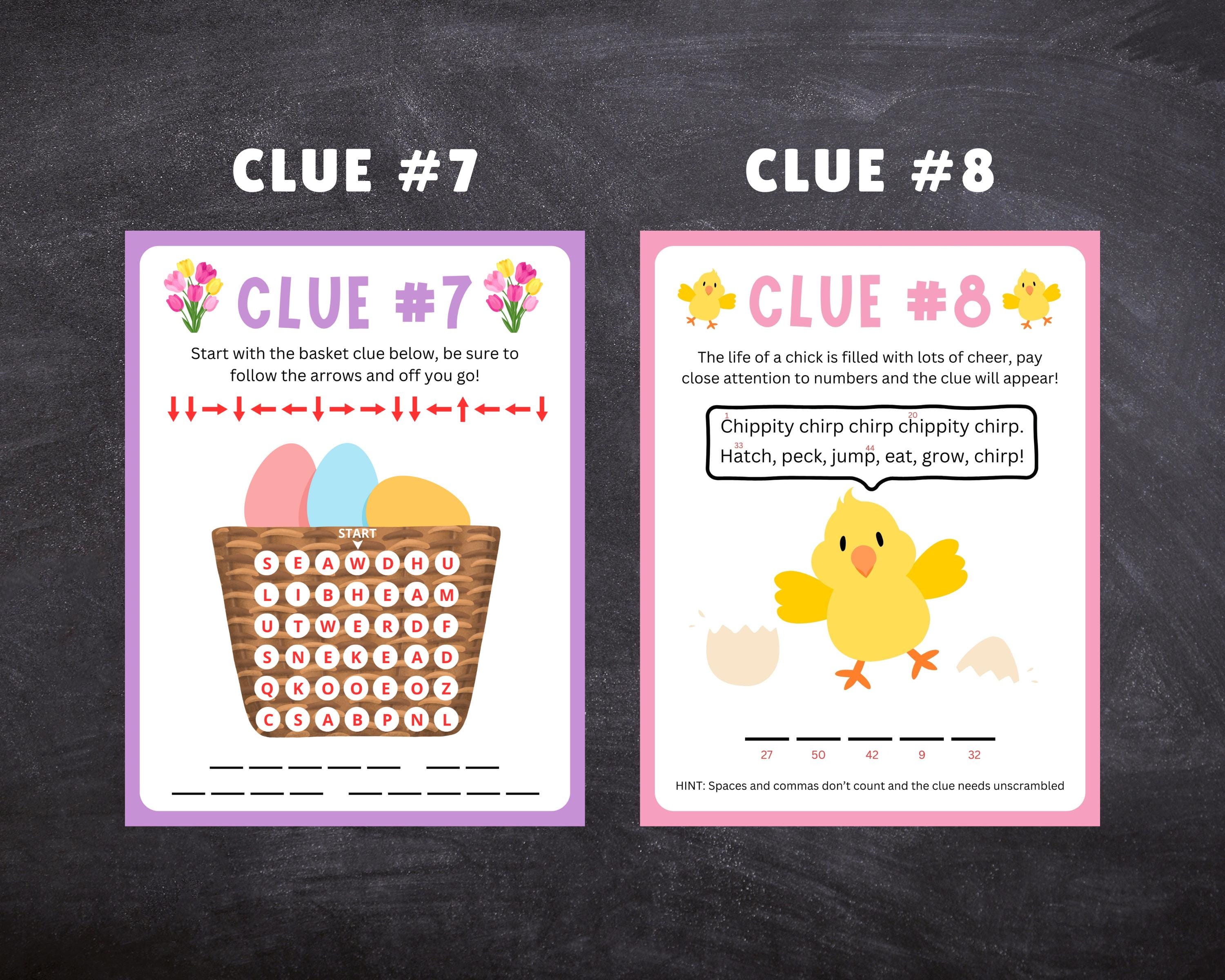 Teen Easter Scavenger Hunt: Indoor Clue Game (printable) - Etsy