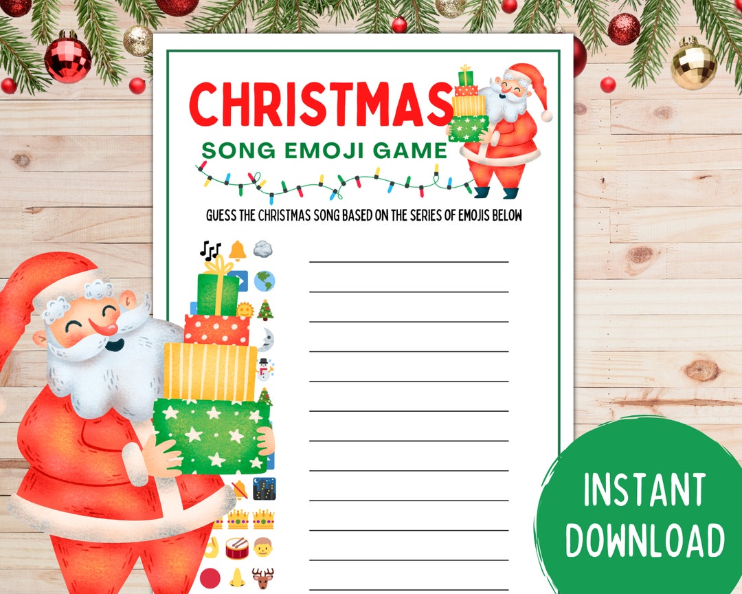 Christmas Carol Emoji Pictionary Christmas Emoji Game - Etsy