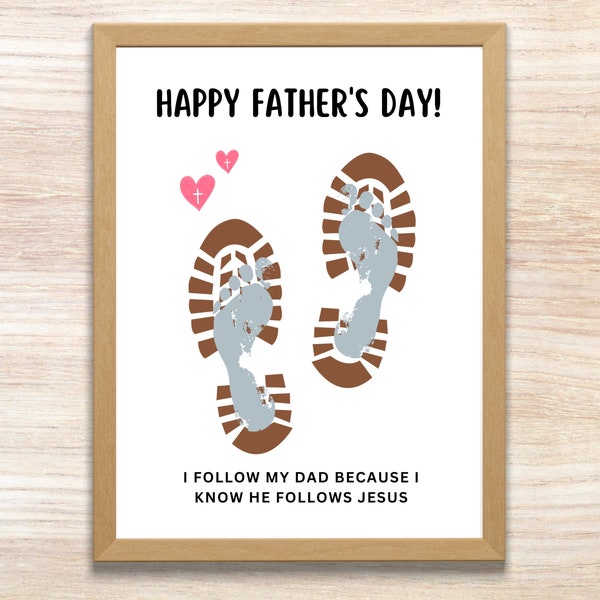 Father's Day Bible Craft | Father's Day Footprint Craft | Father's Day Crafts | Christian Father's Day Craft | Bible Footprint Craft for Dad