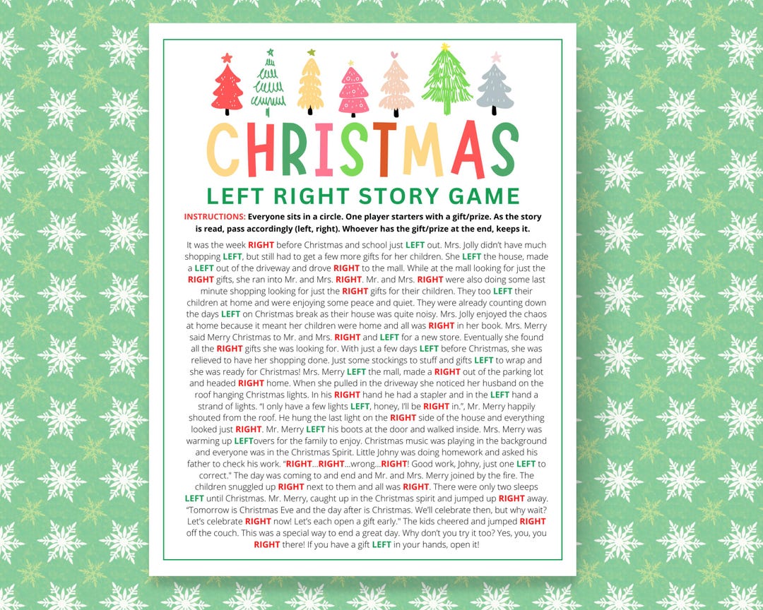 Left Right Christmas Story | Colorful Christmas Game | Fun Christmas ...
