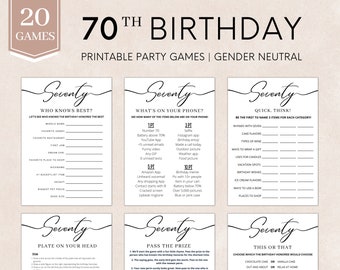 70th Birthday Games | 70th Birthday Party Games | Born in 1954 Games | Birthday Party Games | 70th Birthday Games Women Men | Printable