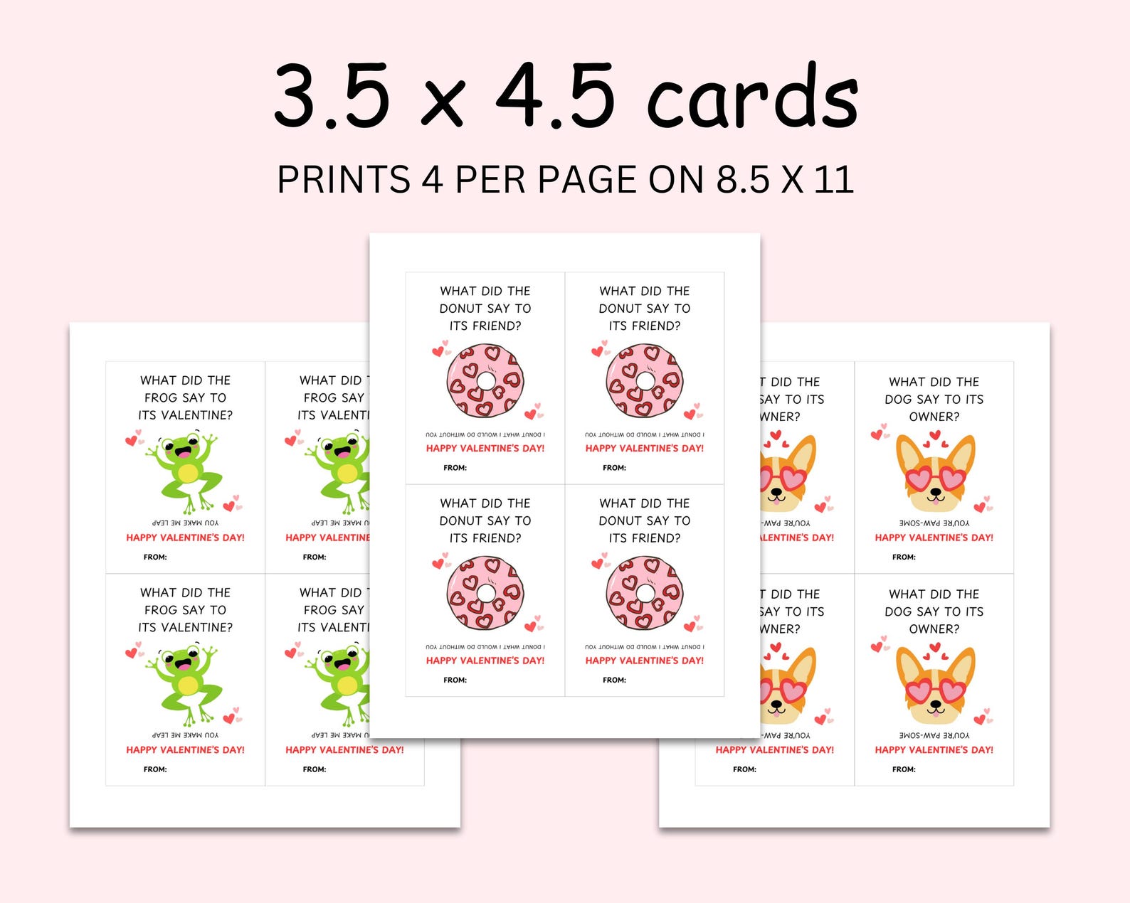Funny Valentine's Day Cards for Kids | Joke Valentines (printable) - Etsy
