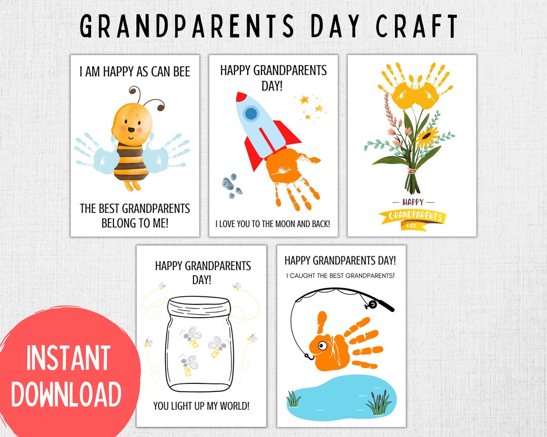 Grandparents Day Craft Grandparents Day Handprint Grandparents Day Gift