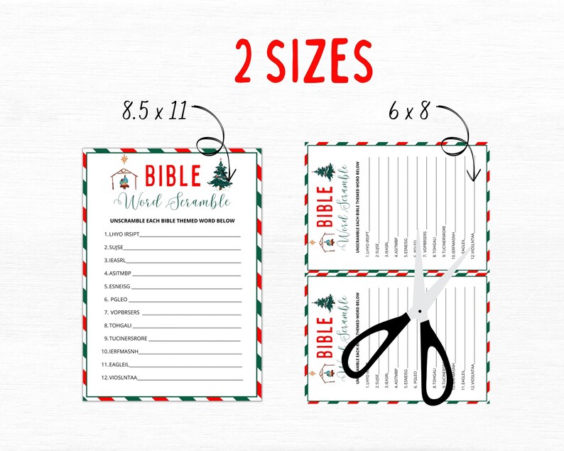 Church Christmas Party Games Christmas Bible Games Etsy
