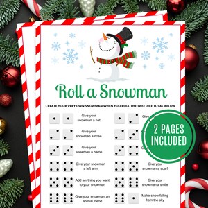 Roll a Snowman | Snowman Game | Christmas Game for Kids | Roll a Snowman Dice Game | Christmas Activities Kids | Christmas Craft For Kids