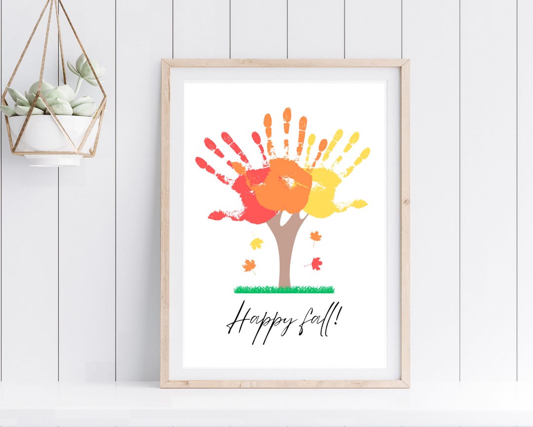 Fall Handprint Tree Art | Kid's Autumn Craft (digital Download) - Etsy