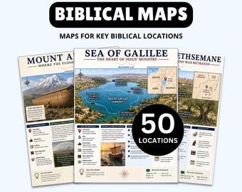 Bible Maps: Key Locations in the Bible (Printable)