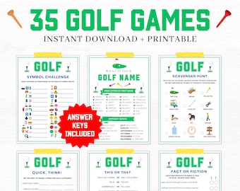 Golf Games | Golf Party Games | Golf Watch Party | Golf Themed Party | Golf Party Printable | Golfing Games | Golf Party Ideas | Printable