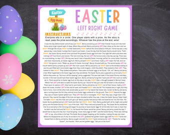 Printable Easter Left Right Story Game | Family Party (Digital Download)
