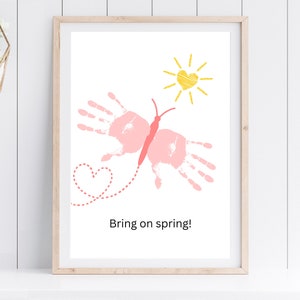Spring Handprint Craft | Spring Craft for Kids | Spring Craft Classroom Pre K | Spring Art for Kids | Spring Handprint Art | Printable Craft