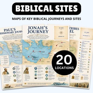 Bible Maps: Biblical Locations Study Guides (Printable)
