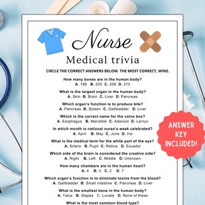 Medical Trivia | Nurse Games | Nursing Party | Nursing Games | Medical Games | Doctor Games | Nurse Activities | Games for Nurses