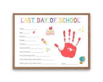 Last Day of School Craft | Last Day of PreSchool | Preschool Graduation Keepsake | Last Day of Preschool Handprint | Last Day of PreK