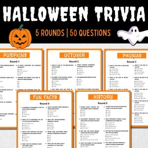 Halloween Trivia Night | Halloween Trivia Games | HalloweenTrivia | Halloween Game | Halloween Game Night | Halloween Party Game | Printable