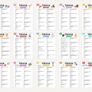 Trivia Game MEGA Bundle: 35 Categories, 350 Questions (printable) - Etsy