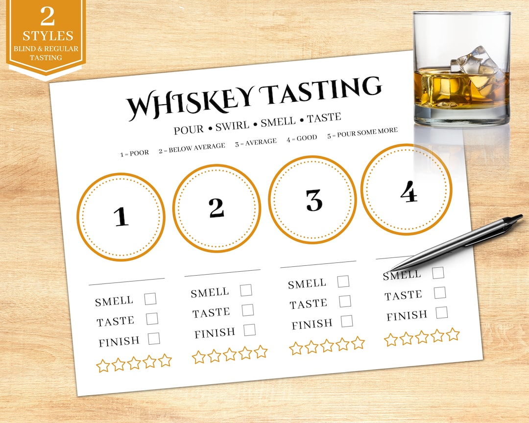Whiskey Tasting Sheet Whiskey Tasting Whiskey Tasting Party Whiskey