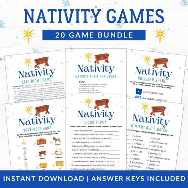 Nativity Games | Church Christmas Party Games | Christmas Bible Games | Bible Game Adults Kids | Youth Group Game | Christian Christmas Game