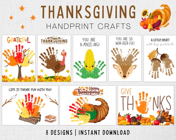 Thanksgiving Handprint Craft Bundle  Thanksgiving Preschool