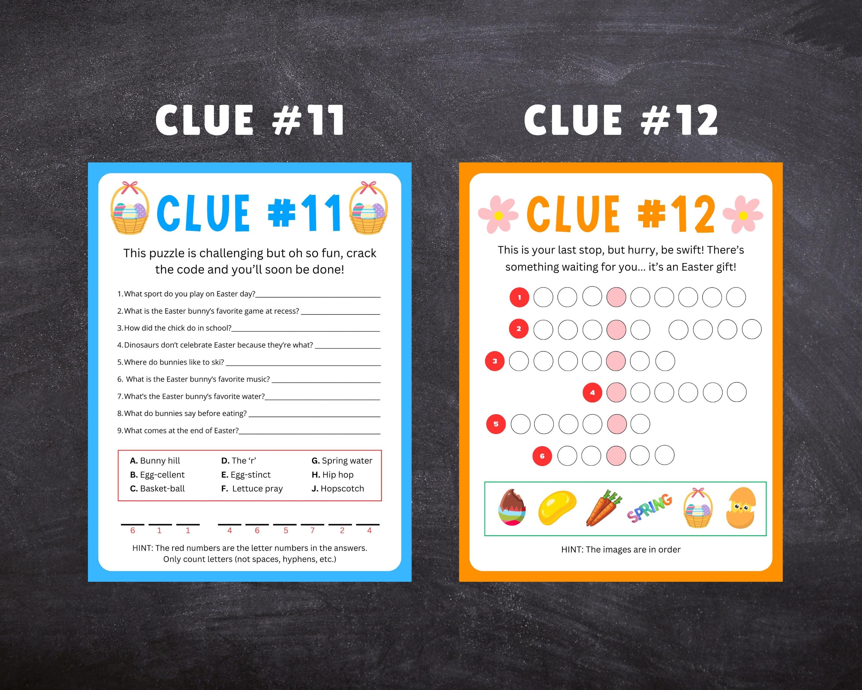 Teen Easter Scavenger Hunt: Indoor Clue Game (printable) - Etsy UK