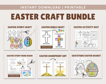 Easter Bible Craft Bundle: Story, Placemat, Handprint Art (Printable)