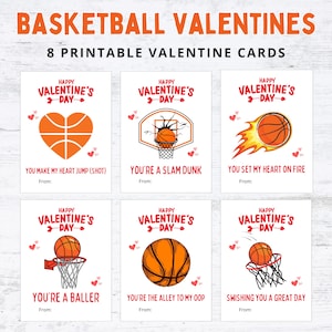 Basketball Valentinsgrüße | Sport Valentinstag | Druckbare Basketball Valentinstage | Basketball Wortspiele | Valentinstag für Team | Klasse Valentinsgruß