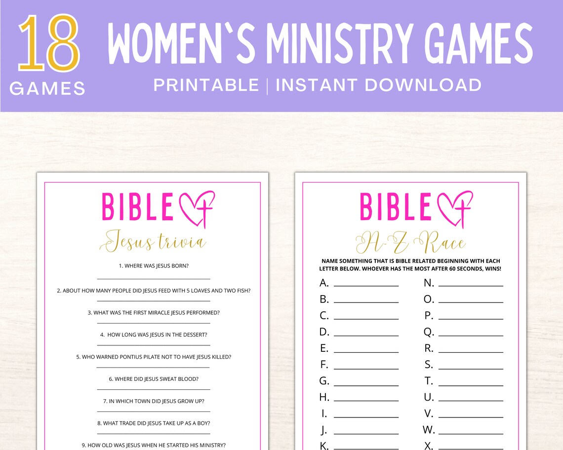 Womens Ministry Games Women Ministry Bingo Womens Retreat Etsy