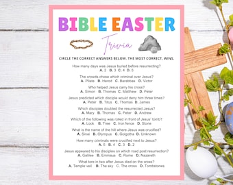 Jeu-questionnaire sur la Bible de Pâques : histoire de la résurrection chrétienne (imprimable)