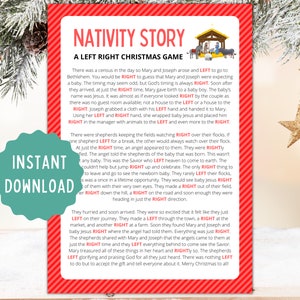 Esquerda Direita História da Natividade | Esquerda Direita Jogo de Natal | Jogo de Presépio Esquerda Direita | Jogo Direita Esquerda | Passe o Prêmio | Jogo Bíblico de Natal