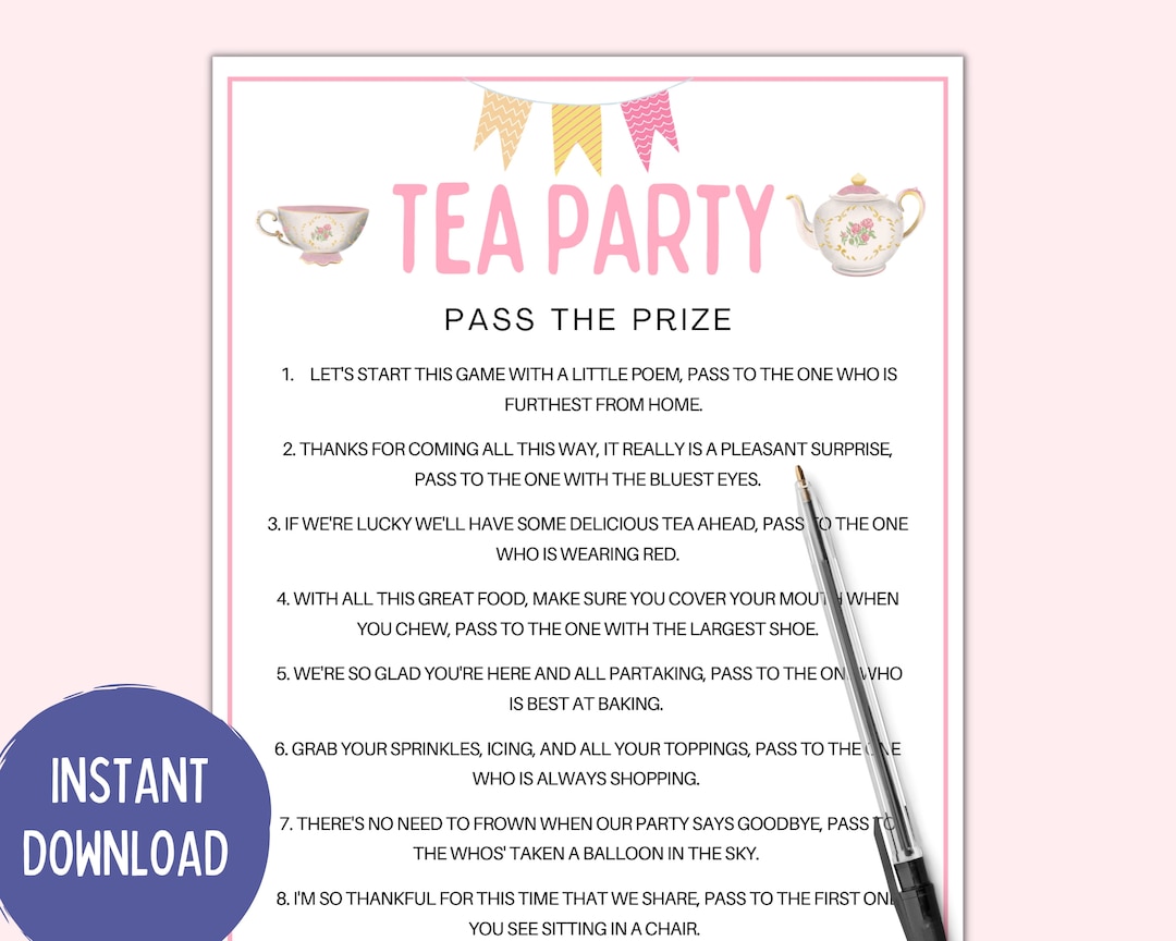 Pass the Prize Tea Party Tea - Il 1080xN.4602005984 8k1o 