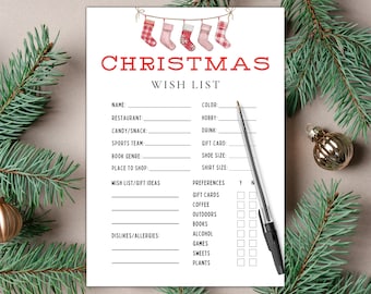 Christmas List | Christmas Wish List | Christmas List Printable | Gift Exchange Ideas | Gift Exchange Questionnaire | Christmas List Ideas