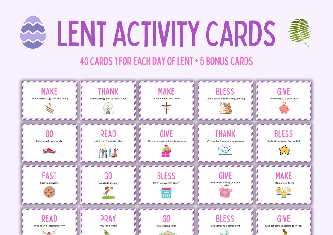 Lent Activities for Kids | Lent for Kids | Lenten Activities | Lent ...