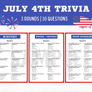 4th of July Trivia | United States Trivia | 4th of July Games | Patriotic Games | USA History | 4th of July Party Games | 4th of July Adults