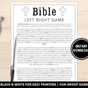 Bible Left Right Game | Bible Game | Christian Games | Church Games | Women&#39;s Ministry Games | Youth Group Games | Printable Bible Games